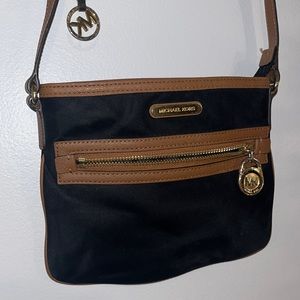 Michael Kors Black and Brown Crossbody Bag